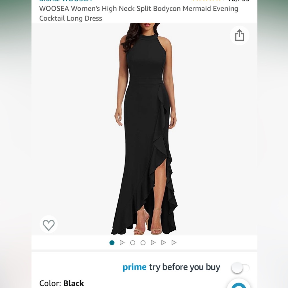 Black bridesmaid dress